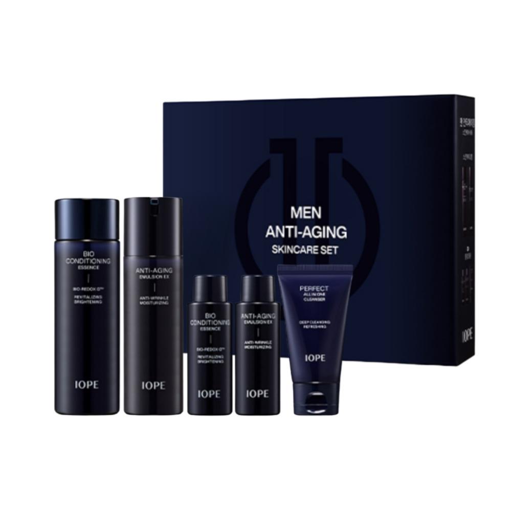 

IOPE Men Anti-Aging 2-Piece Set with Miniatures (Water Essence 145ml + Emulsion 120ml + Mini Trio)