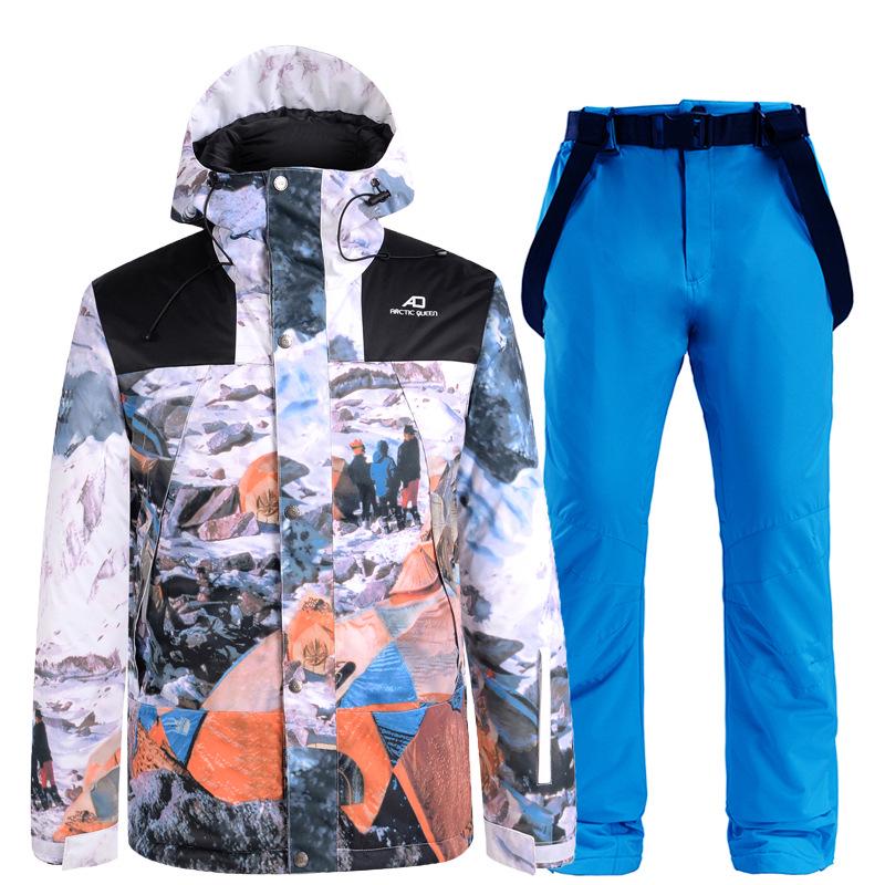 Unisex Winter Ski Suit: Windproof, Waterproof, Warm, Thickened Jacket and Pants for Snowboard and Alpine Skiing