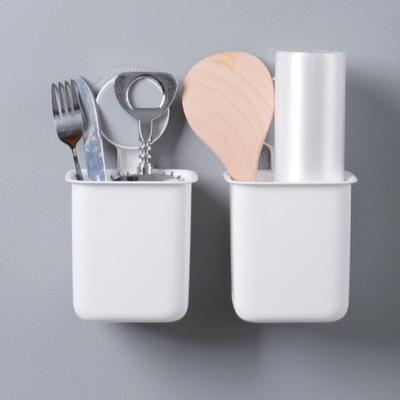 Boîte de rangement murale multifonctionnelle sans poinçon, porte-brosse à dents de salle de bain, organisateur de cosmétiques, support de rangement de cuisine