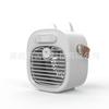 Portable USB Desk Fan With Mist Cooling Humidification 3-Speed Quiet Mini Air Cooler Rechargeable Battery Home Office
