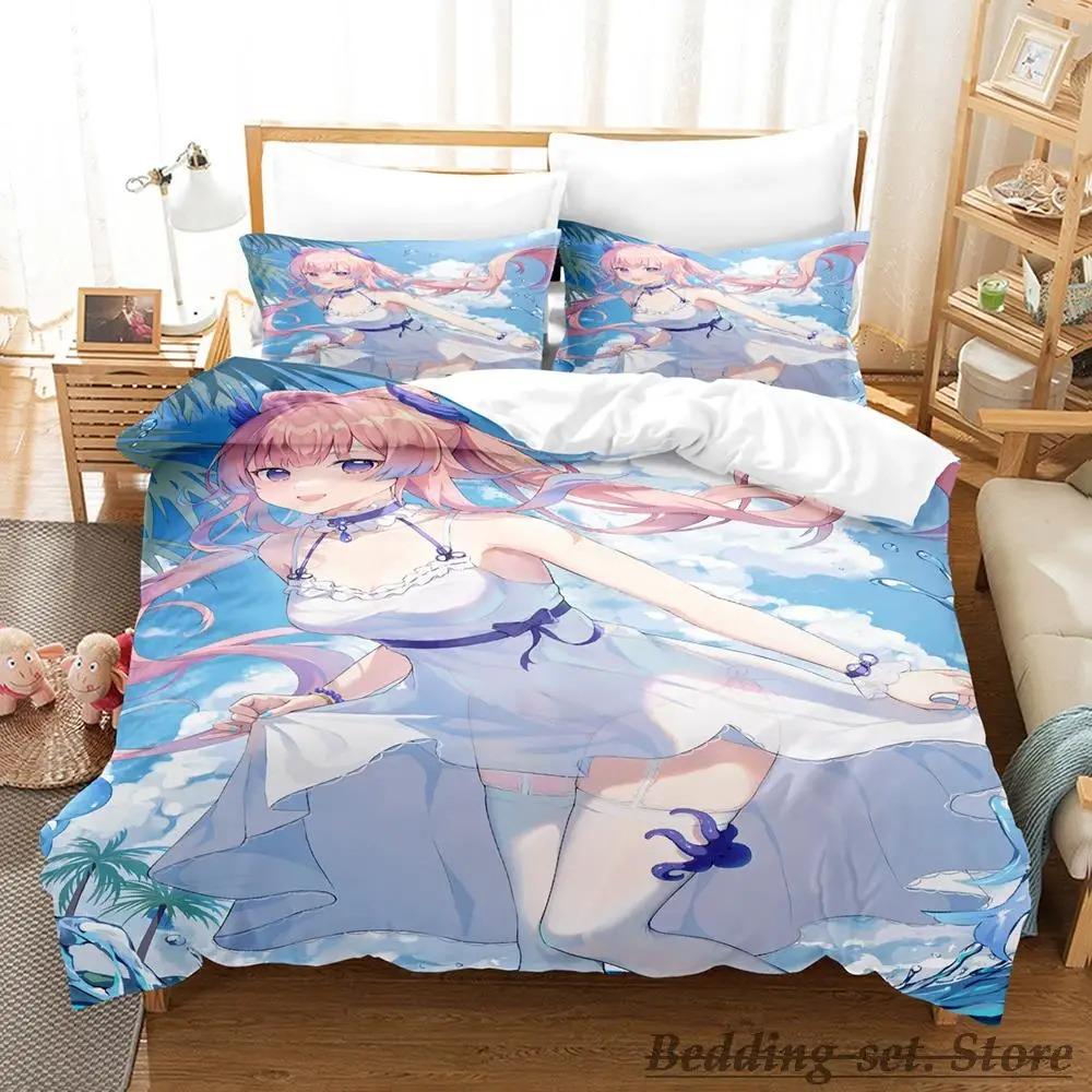 Genshin Impact Sangonomiya Kokomi Bedding Set Cartoon Anime Three-piece Set Adult Kid Bedroom Duvetcover Sets Kawaii Girls