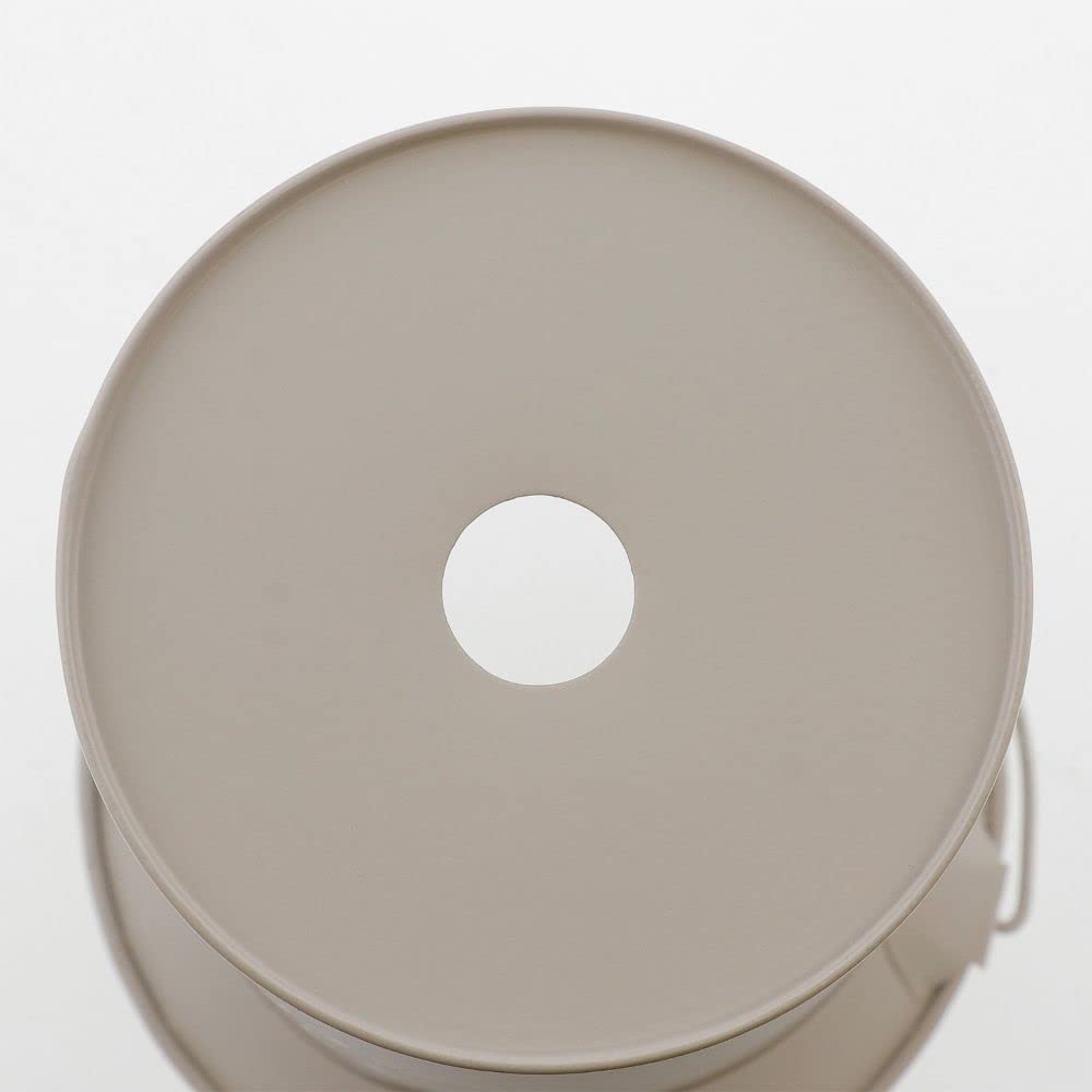 Bestco Botanical Garden Pot, Small, Warm Gray, with Drainage Holes and Plastic Cup, Tin, NE-747