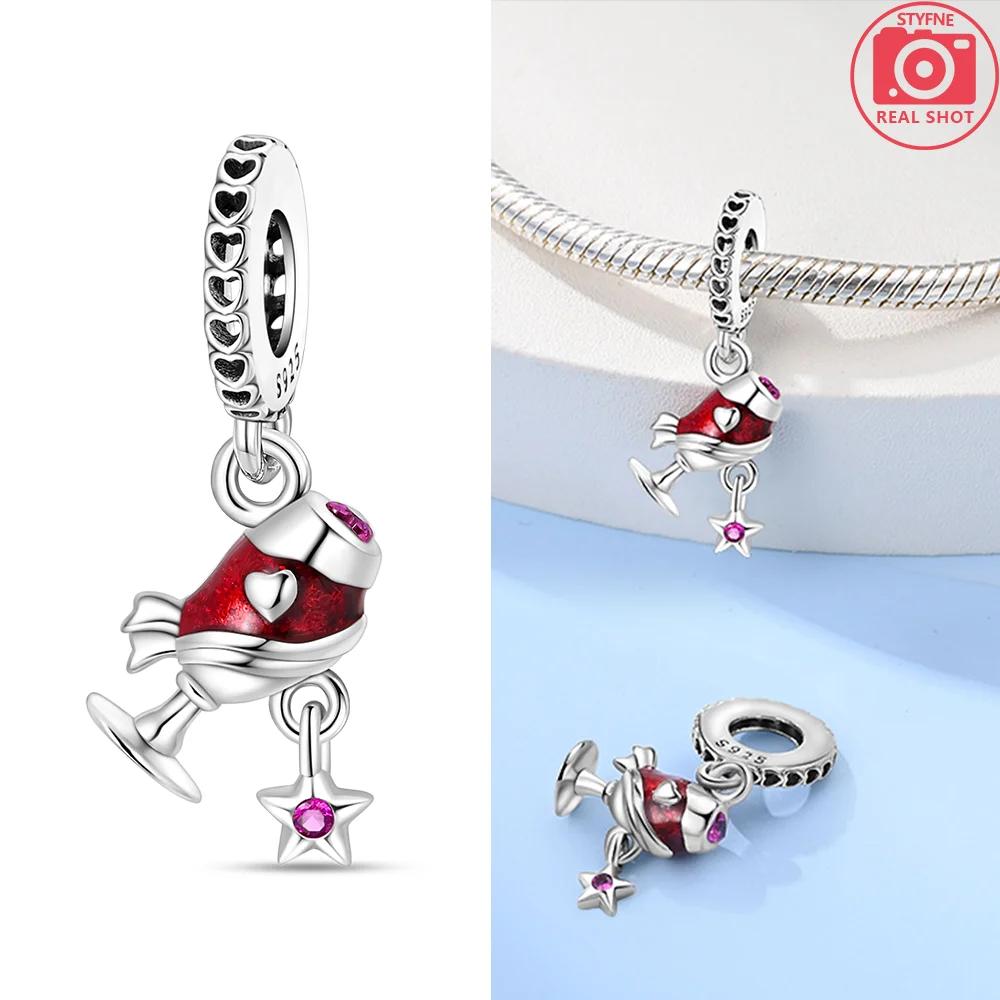 Exquisite Original Black Dress High Heels Bag Lipstick Beads Fit Bracelet Charms Copper Women Jewelry Diy Gifts