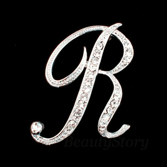 Versatile Rhinestone Alphabet Brooch: Men's Metal Lapel Pin Badge