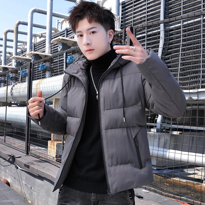 

Padded-on men s winter coat thickened ins winter padded jacket year new feather rong padded clothes short bread clothes M сірий колір