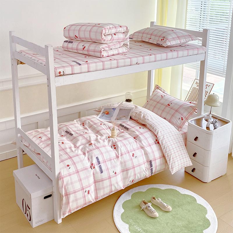 Dormitory Bed Three-piece Set Bed Sheet Quilt Cover Pillowcase Dormitory Single Bedding Complete Set