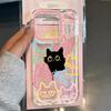 Transparent Cute Black Cat Phone Case for iPhone 16E 11 13 12 14 16 17 Pro Max 15 Plus XS 17 Air Animal Soft TPU Cover Fundas