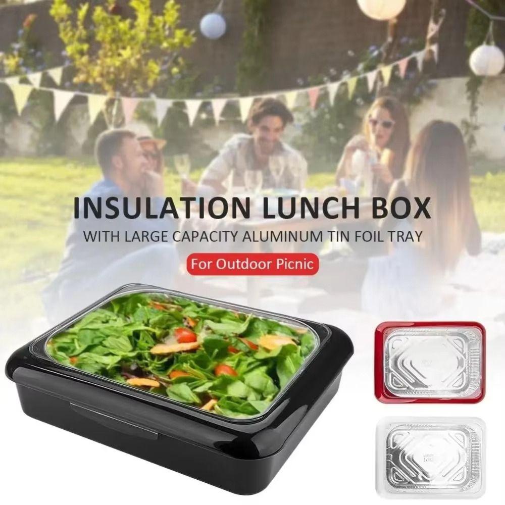 Insulation Lunch Box Foil Pans Holder Food Container Food Foil Tray  Camping Kitchenware