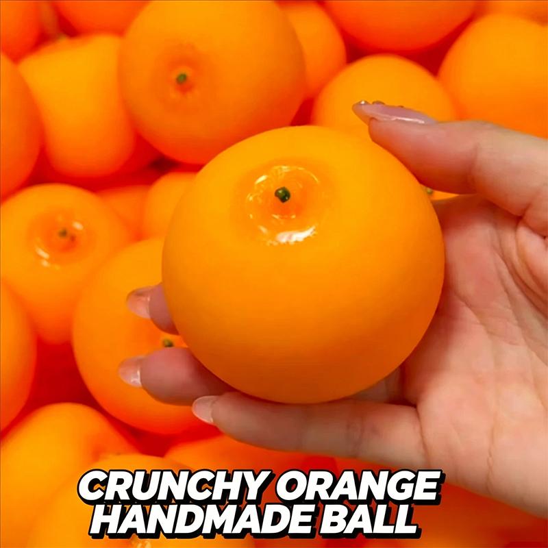 Orange Knuspriger Formbarer Stressball Knuspriges Quetschspielzeug Runde Blöcke Gefülltes Fidget Spielzeug ASMR Sensorische Stressabbau Spielzeuge