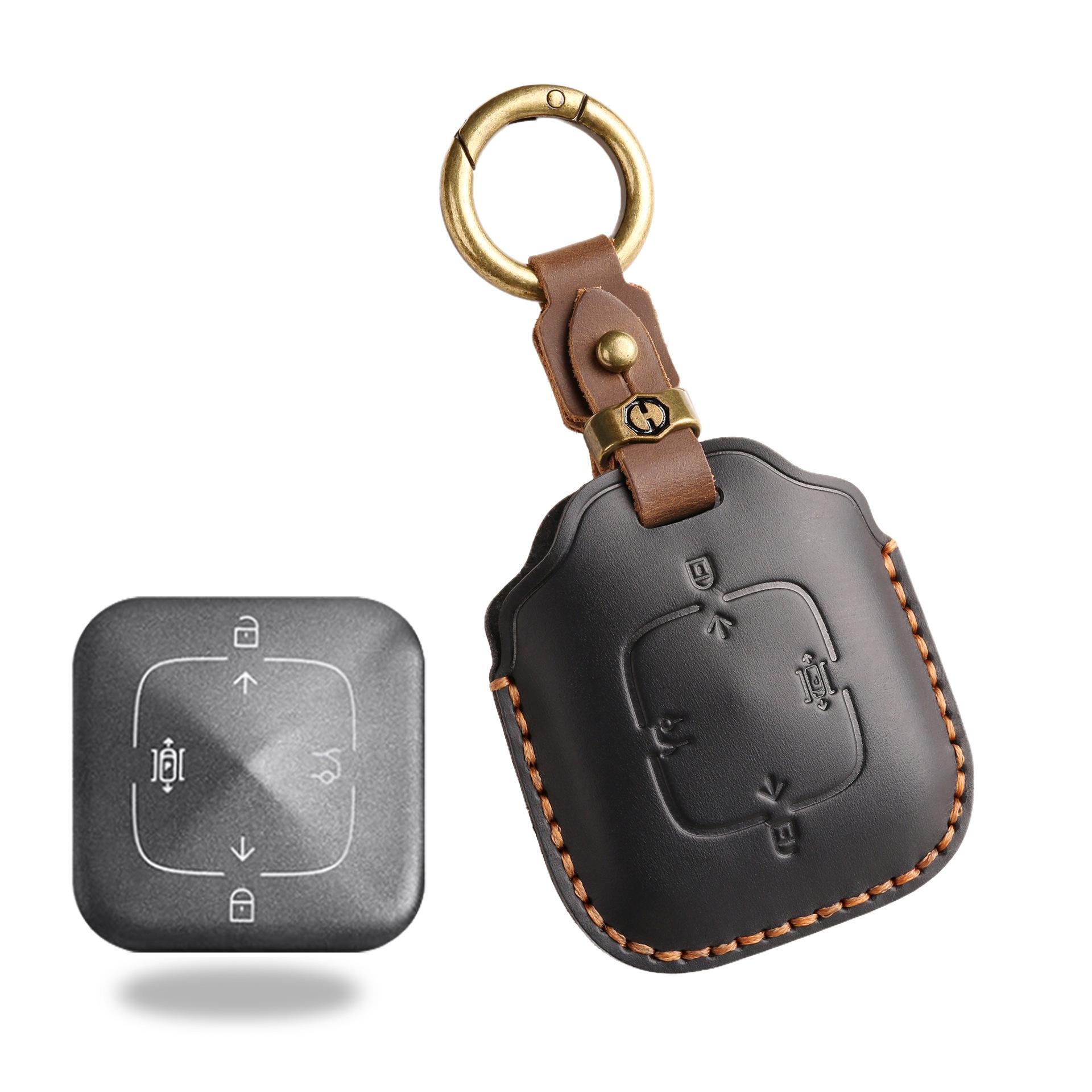 

Retro key cover is suitable for extremely krypton 001/007 car pure hand-stitched real cowhide key protection bag