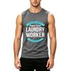 Men's Sleeveless Casual Tank Top Muscle Shirt Printed Workwear Summer Lightweight Workout Gym Tee