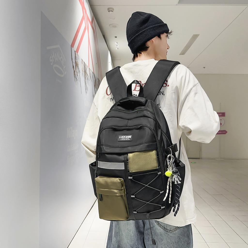 Outdoor couple backpack niche tide brand Japanese Harajuku backpack large capacity campus junior high school student tooling bag
