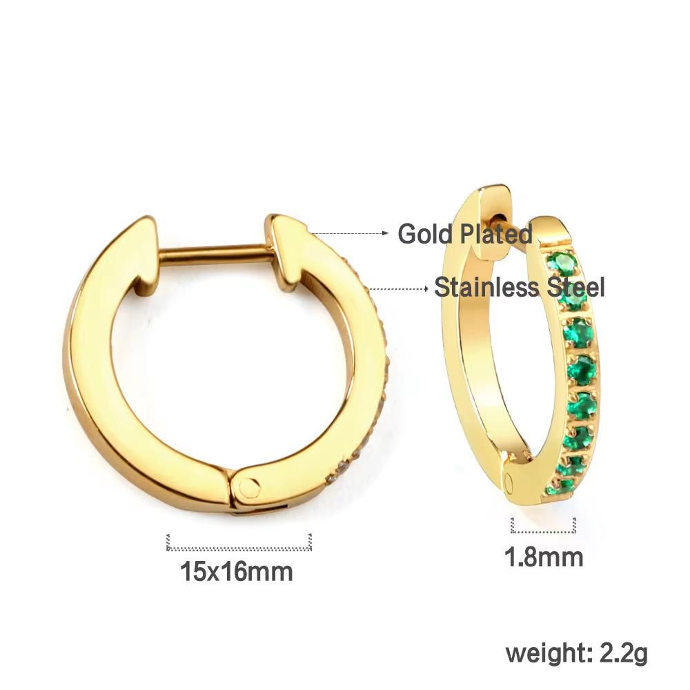 Luxury Fan Shaped Short Stud Earrings For Women Hypoallergenic Vacuum Plating Elegant And Versatile