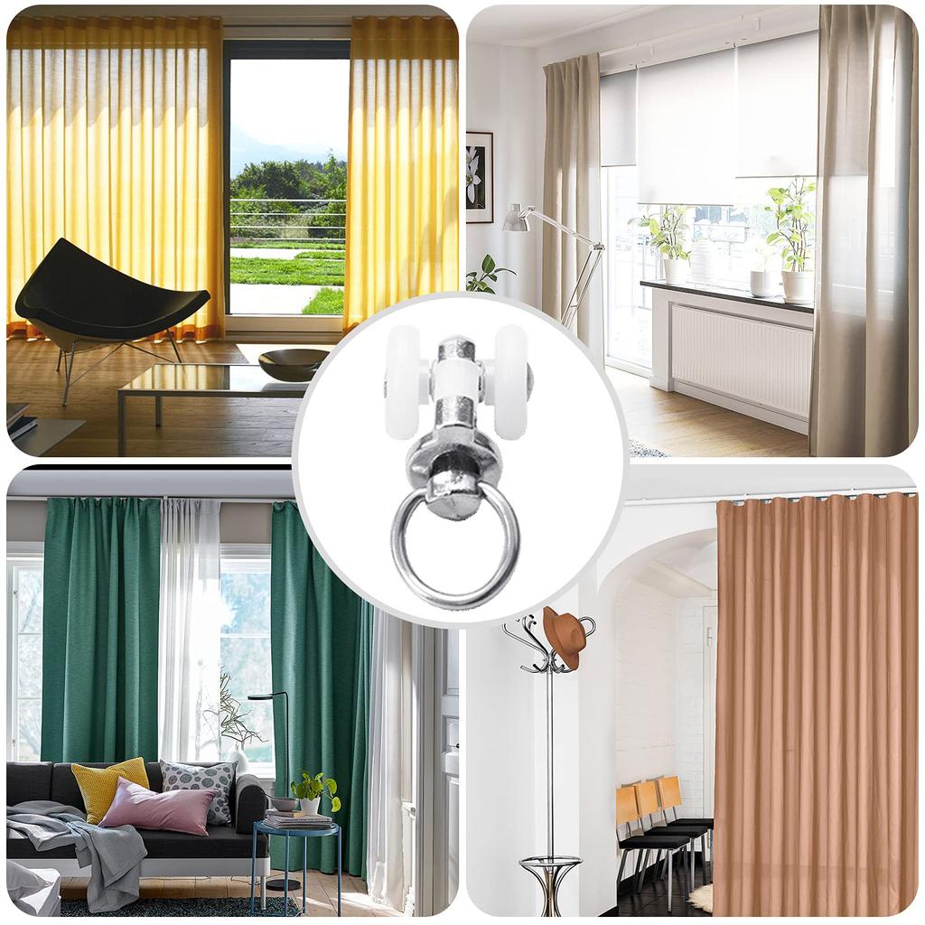 20pcs Aluminum Alloy Curtain Gliders For Ceiling Mounting And Noise Reduction In Any Room Curtain Movement