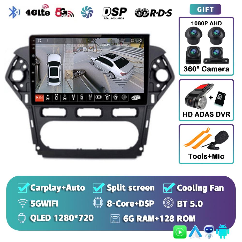 Android 14 Carplay For Ford Mondeo 4 2010 2011 2012 213 2014 Car Radio Multimedia Video Player Navigation Stereo GPS 2din Audio