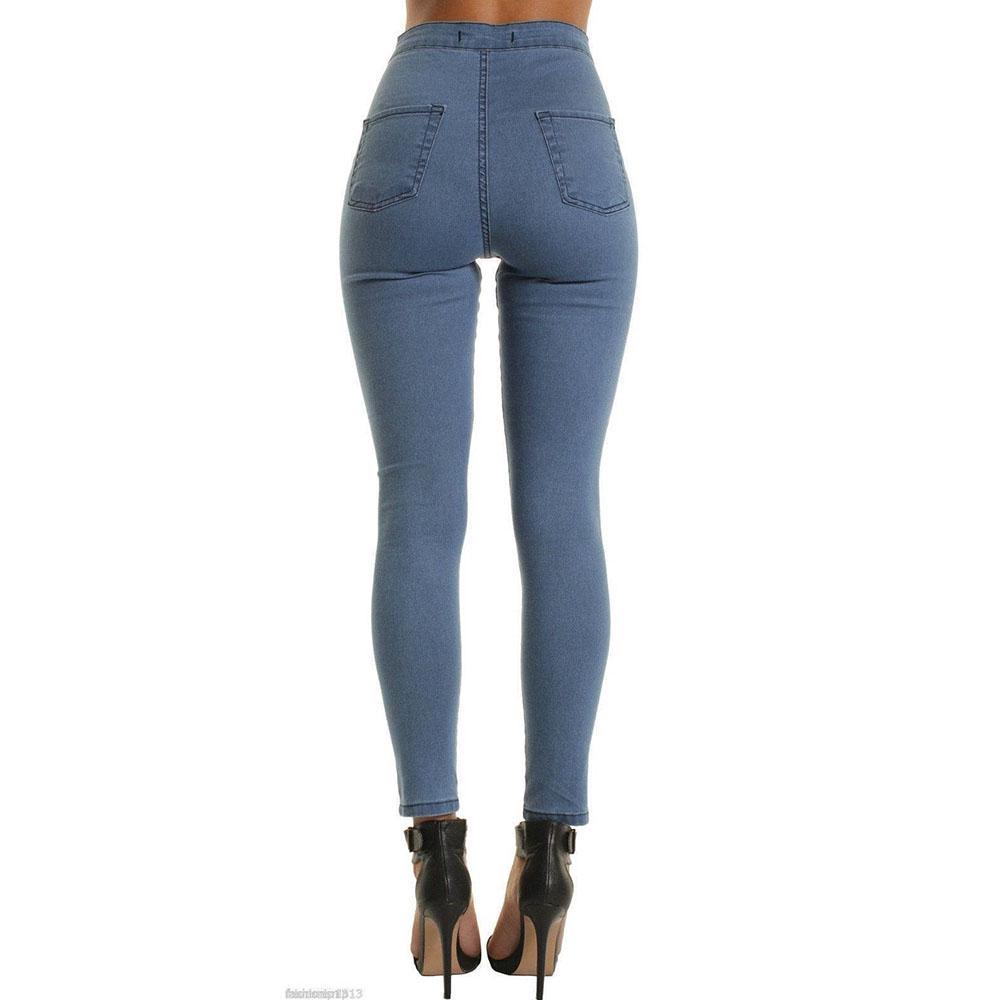 Outdooor High Quality Women Denim Jeans Slim Fit Leggings Skinny Trousers