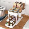 Sliding Mechanism Sliding Cabinet Basket With Hooks Storage Shelf  Bathroom Storage