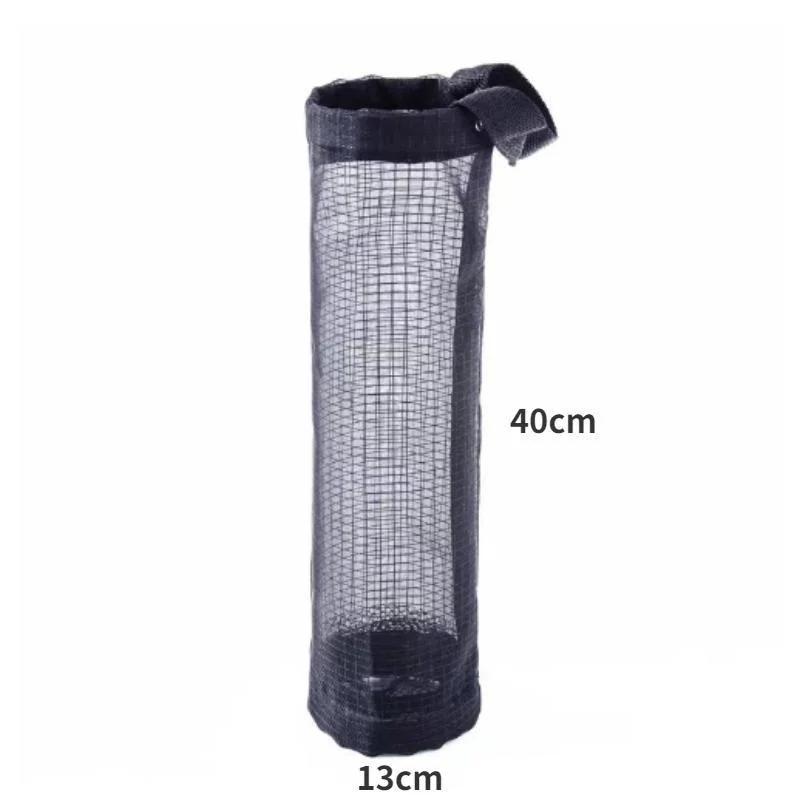 Wall Mounted Trash Bag Storage Bags Home Kitchen Mesh Dispenser Organizer Garbage Bags Home Kitchen Storage
