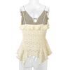 2026 Spring/Summer New Women's Sweet Style Irregular Lace-Up Camisole Top