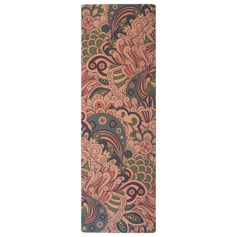 Bojue Printed Cork Rubber Yoga Mat