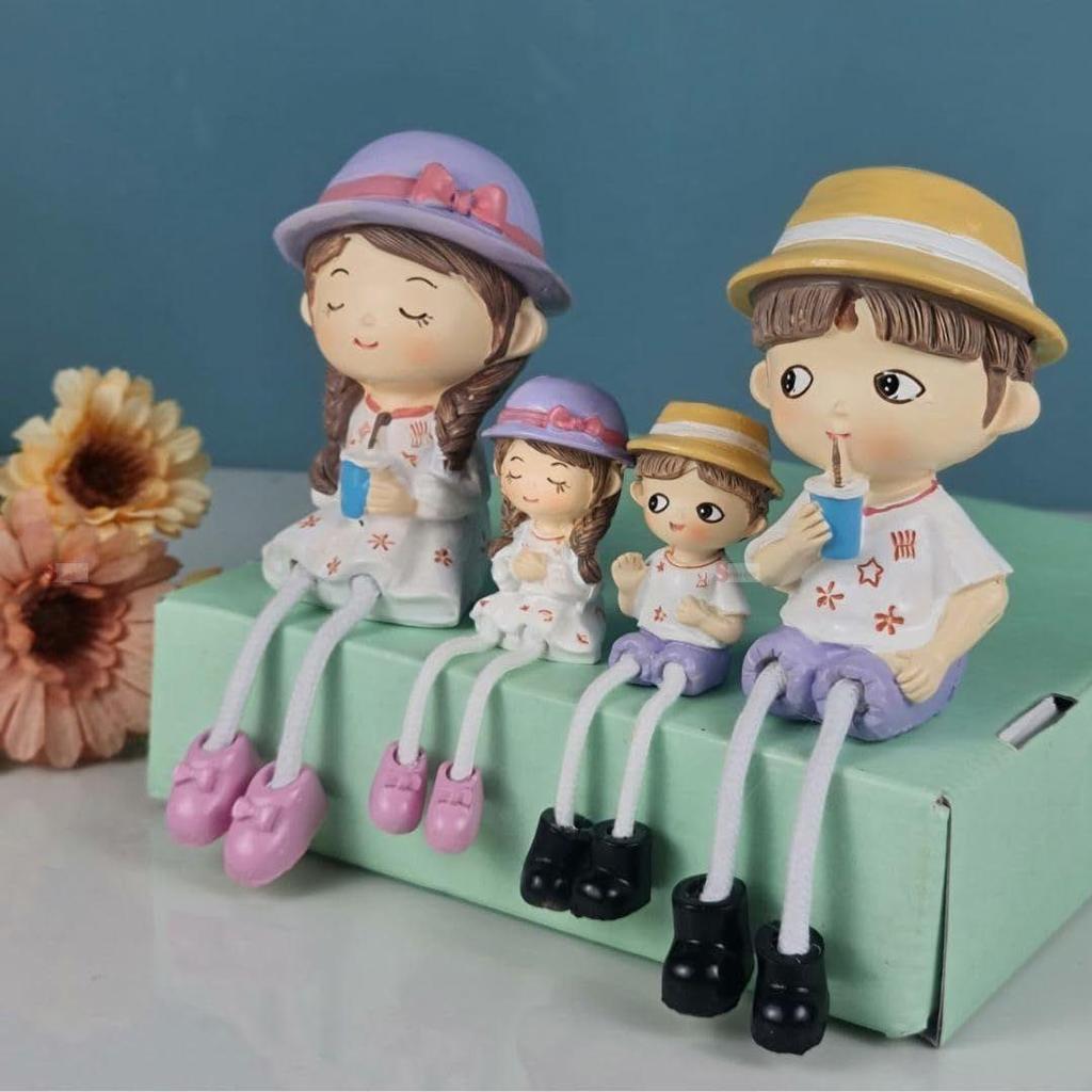 1 Set Hanging Legs Romantic Couple Showpiece | Cute Boy &Girl Gift for Him/Her, Mother's Day, Home Décor, Living Room