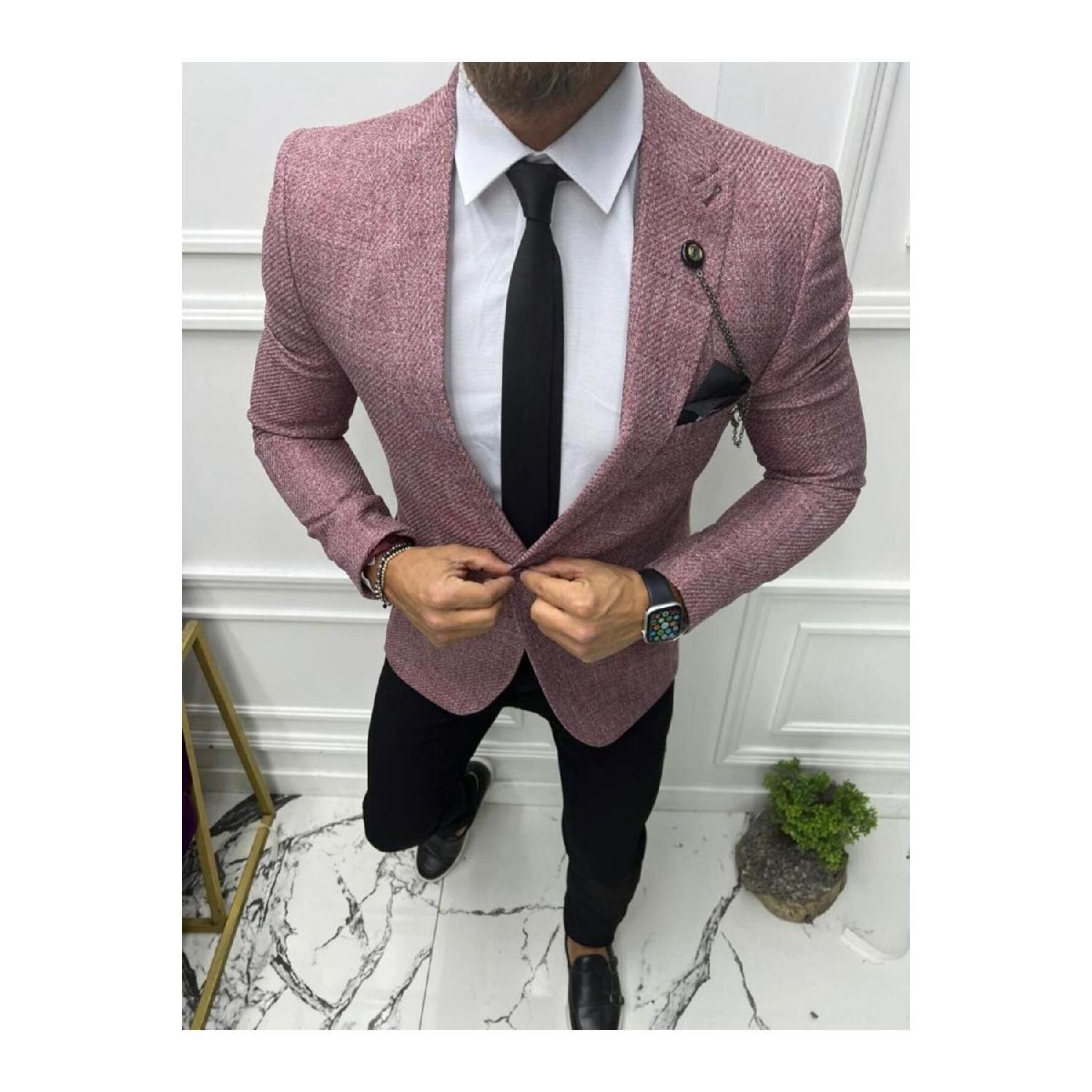

Мужская куртка Slim Fit узкого кроя 44 розовый