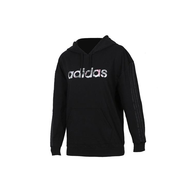(WMNS) adidas neo Casual Sports Pullover Black Women s DZ7595 L