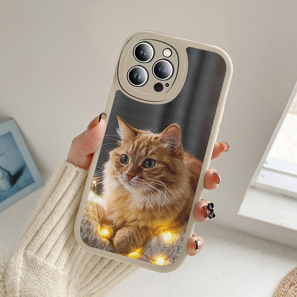 For Iphone 14 Funny Cartoon Cat Phone Case for Iphone 14 13 11 12 Pro MAX 13 12 MiNi 7 8 14 Plus SE2020 X XS XR Lambskin Covers