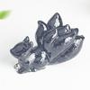 Ninetails Fox Crystal Resin Sculpture With Natural Gemstones For House Office Tabletop Ornament