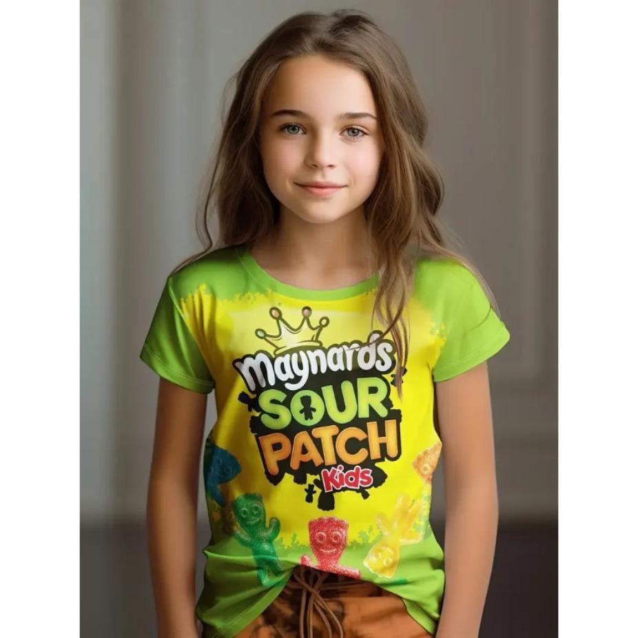 Kids Clothes Children's T-Shirt Girl Short Sleeve Top Cartoon Cat Girls Summer Clothes Child T-Shirt  Children's Clothing