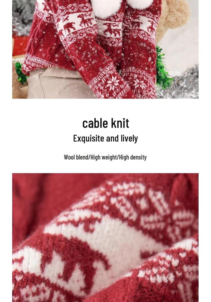 2025Wish European & American Women's Jacquard Knit Sweater: Autumn/Winter Loose Fit Long Sleeve Top