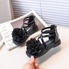 Girls' Sandals Summer New Children Sandals Soft Bottom Girl Princess Shoes Flower Girls Roman Shoe Fashion Girls Shoe skids shoe