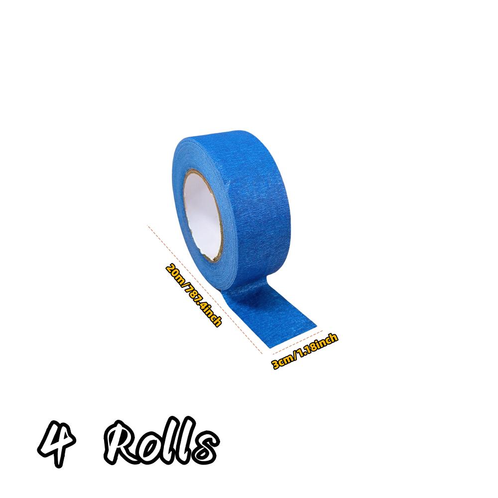 4 Rolls/Set Blue Heavy Duty Painter's Masking Tape Weather Resistant For Indoor Outdoor Painting Projects No Residue Left Tape