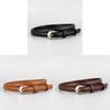 Leather Waist Belt With Nickel Plated Buckle For Office And Daily Wear