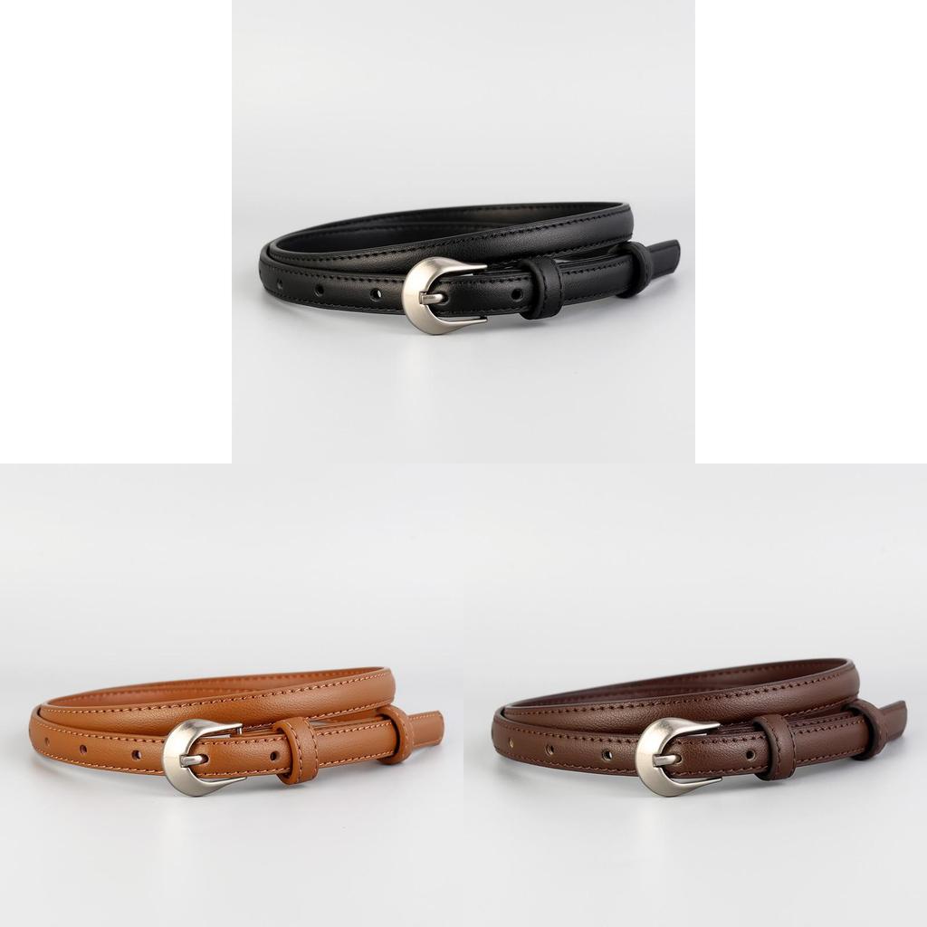Leather Waist Belt With Nickel Plated Buckle For Office And Daily Wear