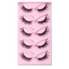 5 párů očního ocasu prodlužující falešné řasy pro kočičí oko 3D nástroje pro make-up umělých norkových řas
