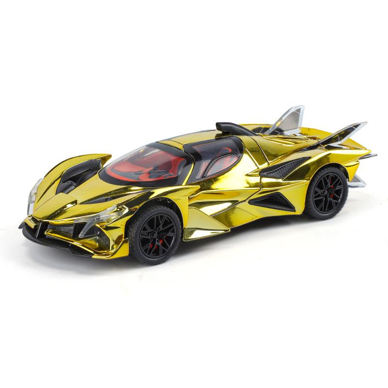 

1/24 Apollo Project EVO Electroplate Supercar Alloy Muscle Car Model Sound and Light Children s Toy Collectibles Birthday Gift золотой