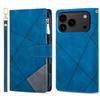 For iPhone 17 Pro Max Wallet Case Color Splicing Leather Phone Cover with Stand