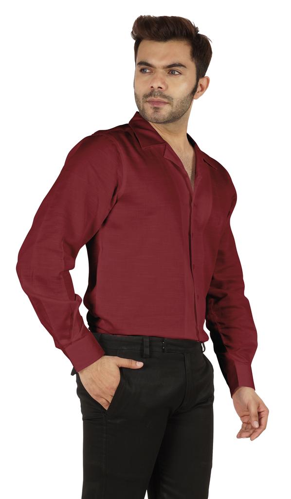 BestMan Solid Long Sleeve Cotton Shirts For Men  S Formal Button Down Regular Fit