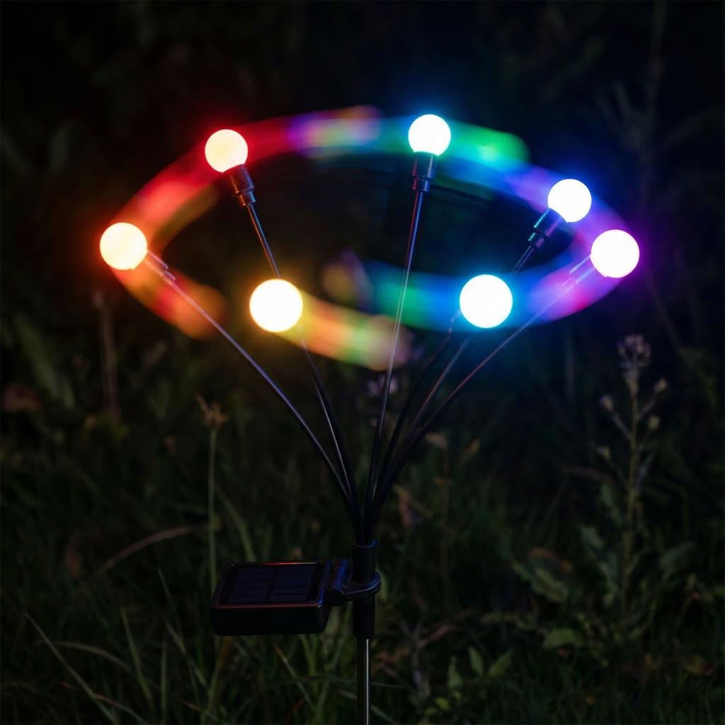 Solar Garden Lights - Upgraded Solar Swing Lights, Wind-Powered, Outdoor Lights, Patio/Pavilion/Path Decoration