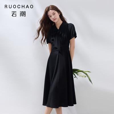 SanCai Plus Size V-Neck Lace-Up A-line Dress