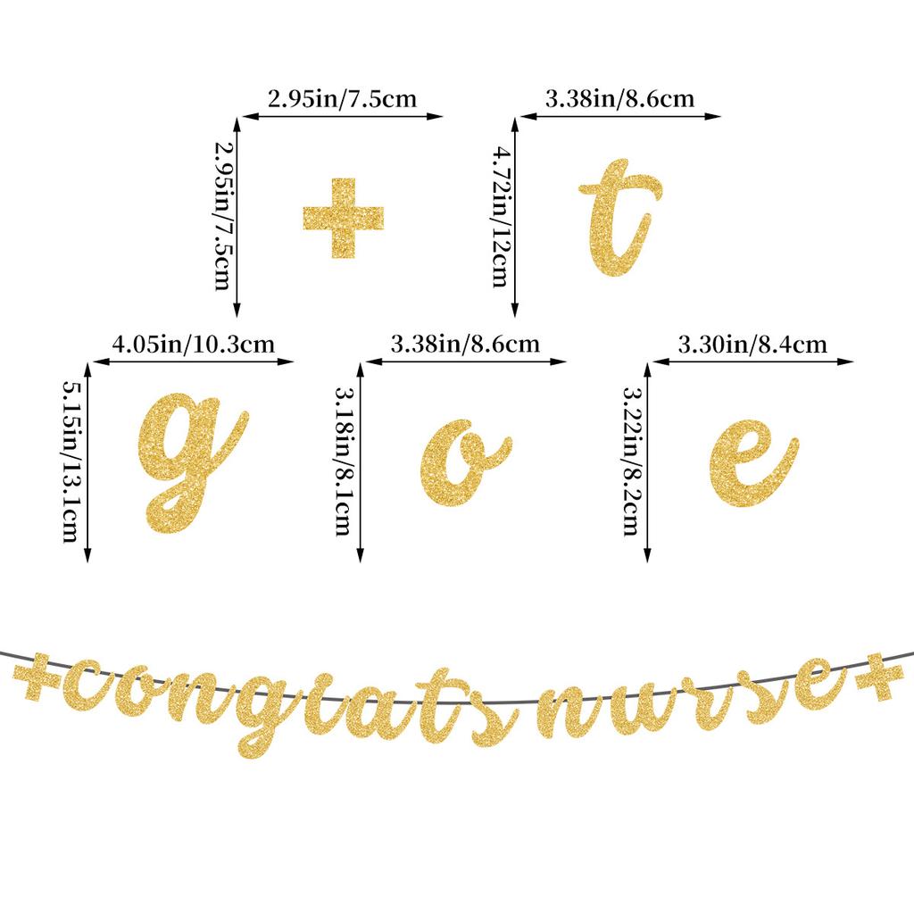 Doctor Nurse Graduation Season Party Decoration Doctor Hat Letter Latte Congrats Grad Flag