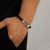 Hot Selling Leather Bracelet Men's Stainless Steel Personalized Fashion Versatile Retro Style Titanium Woven