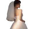2025 Ethereal Korean Style Bridal Wedding Veil - Simple & Elegant Tulle Design