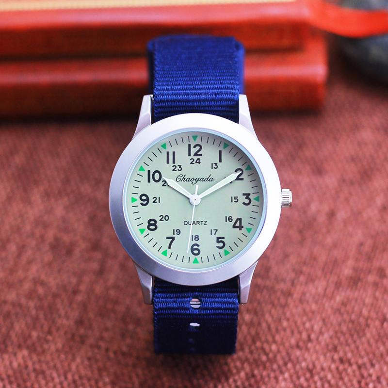 High Quality Fashion Children Boys Girls Students Man Canvas Breathable Sweat-proof 24hours Watches