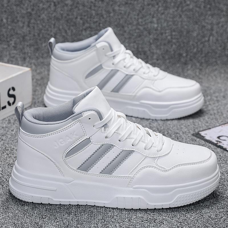 

Мужская спортивная обувь Повседневная черная обувь для скейтборда Белые кроссовки для бега с высоким верхом Обувь для студентов Большого размера EU: 50 серый