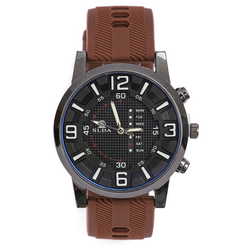Silicone Band Men's Watch Casual Trendy Student Quartz Wristwatch Fashion Personality