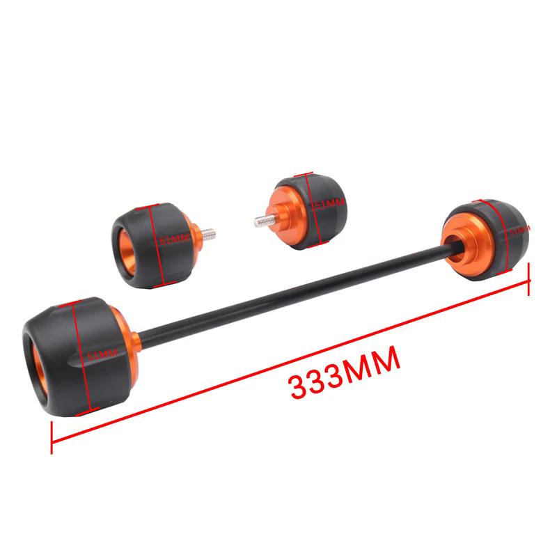 Motorcycle Accessories Front & Rear Axle Fork Crash Sliders Wheel Protector For RC390 RC 390 2022 2023