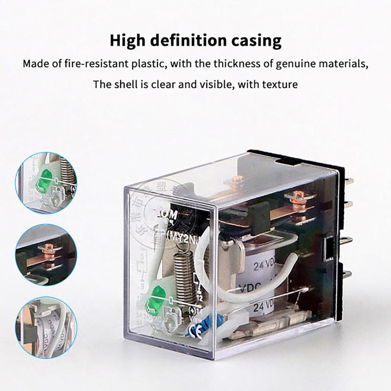 Miniature Coil Generalel Ectromagnetic Intermediate Relay Switch With Base Hh52P Led 12V Dc/220V Ac