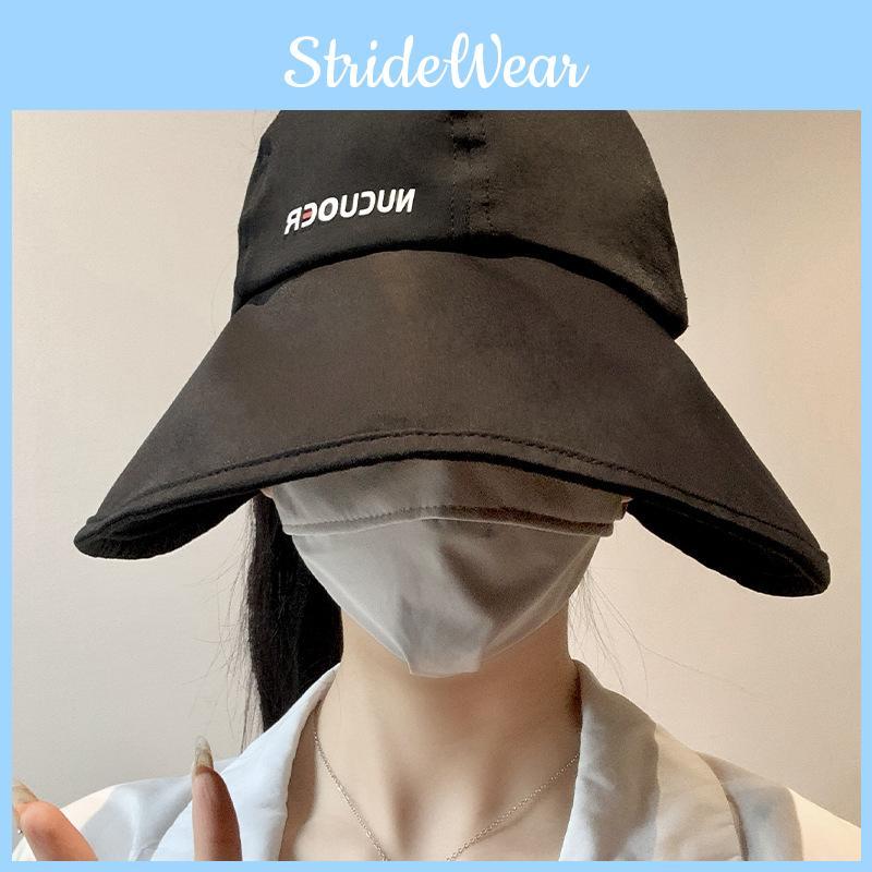 Stylish Summer Widebrim Hat For Women Antiuv Ponytail Cap Foldable Design